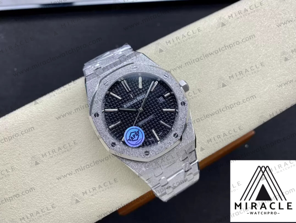 AUDEMARS PIGUET-ROYAL OAK-15410BC.GG.1224BC.01-ELITE CLONE-Frosty gold black dial-41MM- Replica Watch