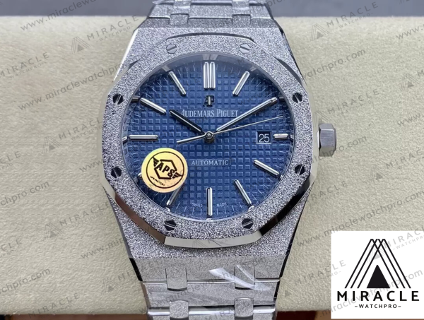 AUDEMARS PIGUET-ROYAL OAK-15410BC.GG.1224BC.01-ELITE CLONE-Frosty gold blue dial-41MM-Replica Watch