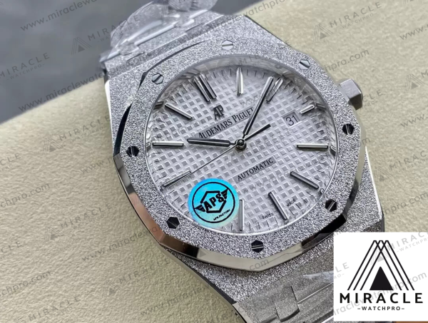 AUDEMARS PIGUET-ROYAL OAK-REF.15410BC.GG.1224BC.01-ELITE CLONE-Frosty gold white dial-41MM-Replica Watch