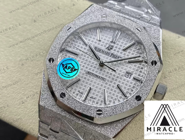 AUDEMARS PIGUET-ROYAL OAK-REF.15410BC.GG.1224BC.01-ELITE CLONE-Frosty gold white dial-41MM-Replica Watch