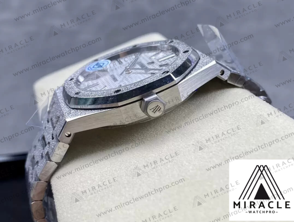 AUDEMARS PIGUET-ROYAL OAK-REF.15410BC.GG.1224BC.01-ELITE CLONE-Frosty gold white dial-41MM-Replica Watch