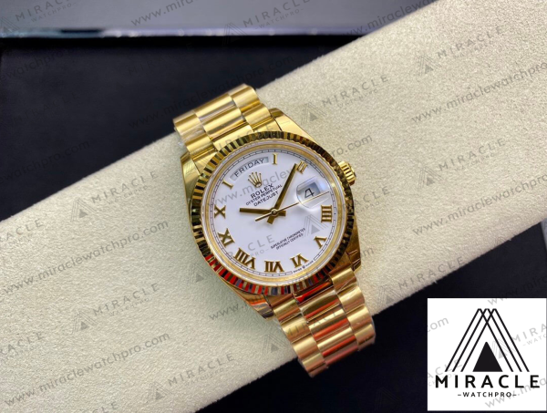 ROLEX-DAY DATE-REF.M128238-ELITE CLONE-36MM（White Dial）-Replica Watch