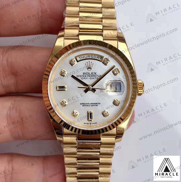 ROLEX-DAY DATE-REF.M128238-ELITE CLONE-36MM（With Diamond ）-Replica Watch