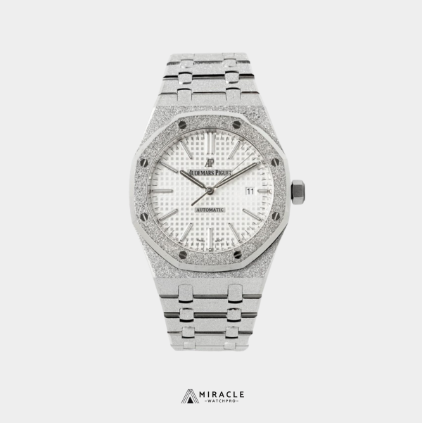 AUDEMARS PIGUET-ROYAL OAK-REF.15410BC.GG.1224BC.01-ELITE CLONE-Frosty gold white dial-41MM-Replica Watch